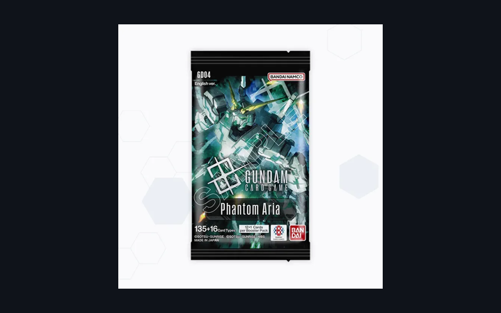 Gundam Card Game GD04 Phantom Aria booster display